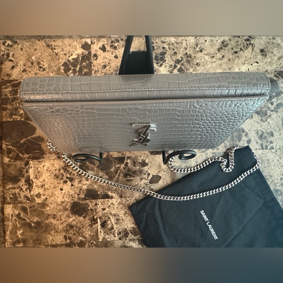 YSL Small Kate in Crocodile Embossed Leather - Picture 4 of 7